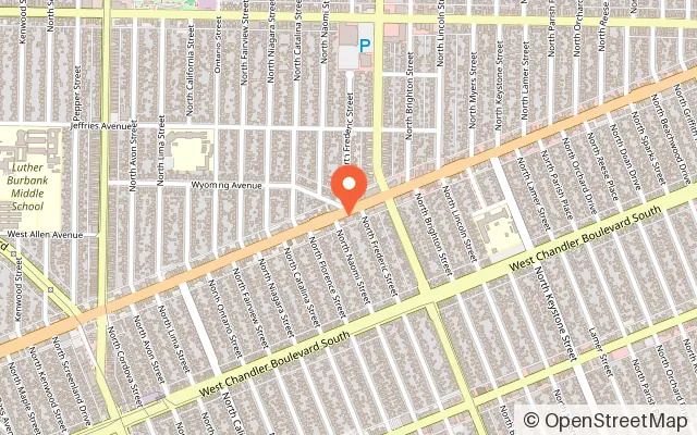 Map showing My Lil Town in Burbank, CA