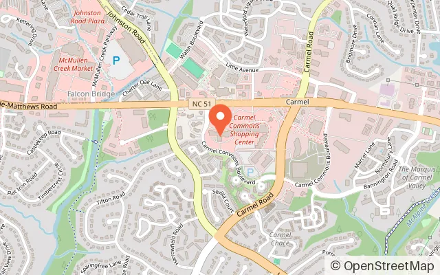 Map showing Chuck E. Cheese in Charlotte, NC