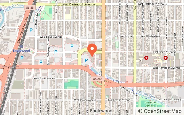 Map showing Lava Island in Englewood, CO