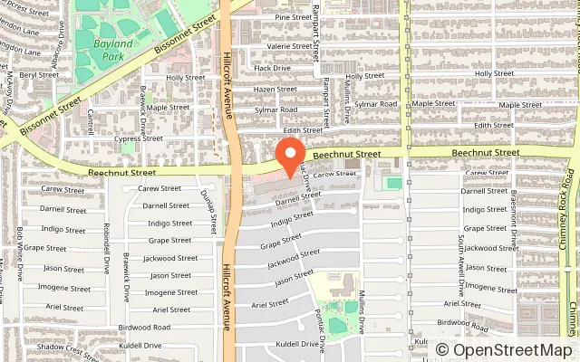 Map showing Kids Empire Houston Maplewood in Houston, TX
