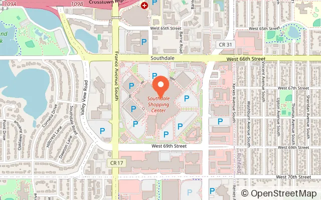 Map showing Dave & Buster's Edina in Edina, MN
