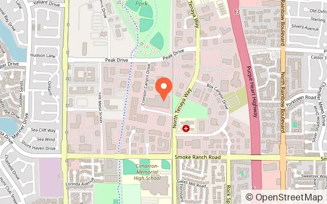 Map showing Sky Zone Trampoline Park in Las Vegas, NV