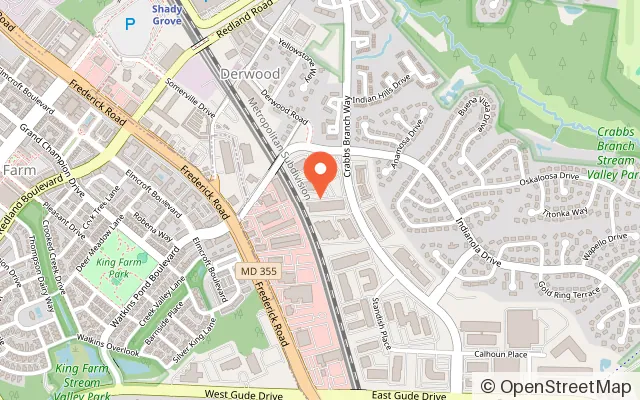 Map showing A Game of Rooms Rockville in Derwood, MD