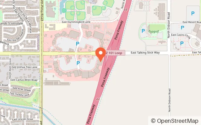 Map showing Slick City Action Park in Scottsdale, AZ