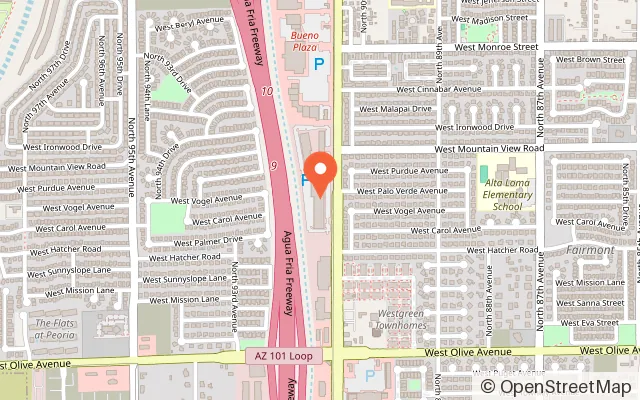 Map showing Ape Index Rock Climbing Gym in Peoria, AZ