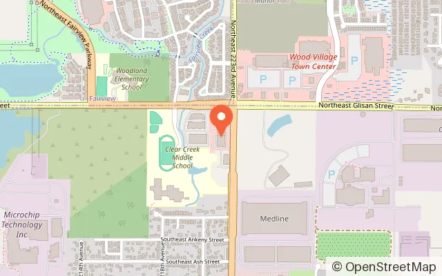 Map showing Rock Haven Climbing Gym in Gresham, OR