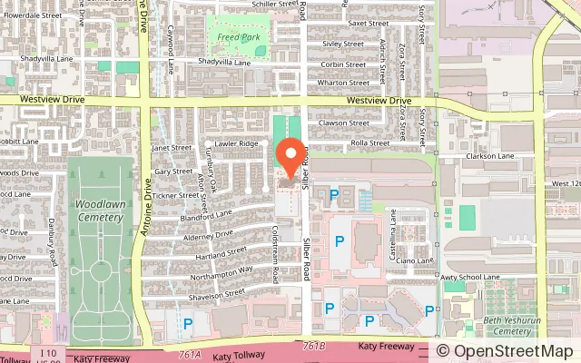 Map showing Christ the King Presbyterian Church Indoor Playground in Houston, TX