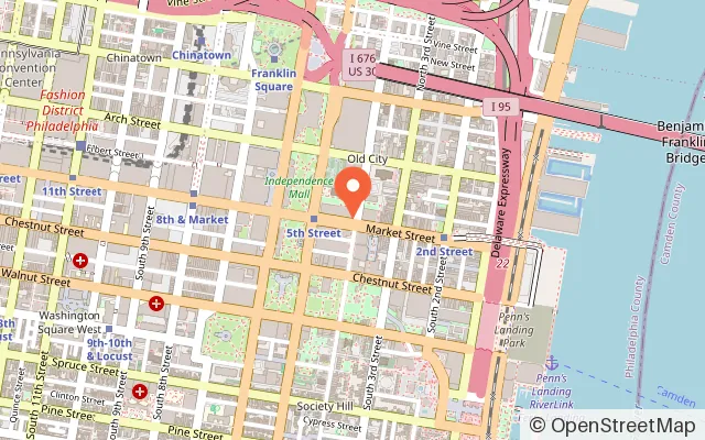 Map showing Museum of Illusions Philadelphia in Philadelphia, PA
