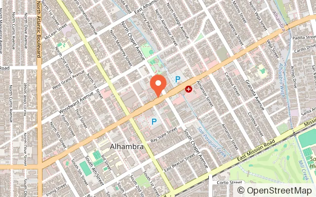 Map showing Ultrazone in Alhambra, CA