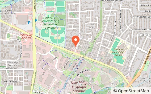 Map showing Portal Adventures - Escape Rooms Beaverton in Beaverton, OR