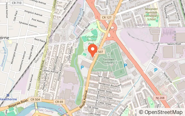 Map showing Bowlero Fair Lawn in Fair Lawn, NJ