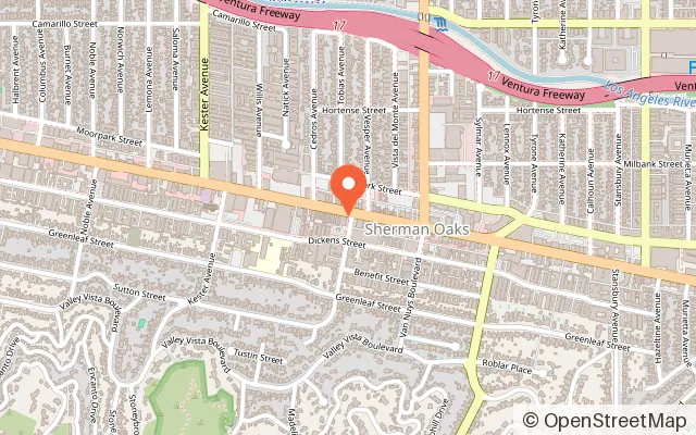 Map showing Ultrazone Laser Tag in Sherman Oaks, CA