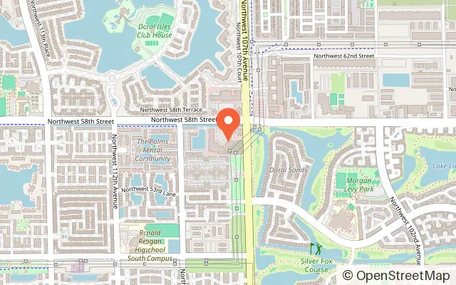 Map showing Kidsville Doral in Doral, FL