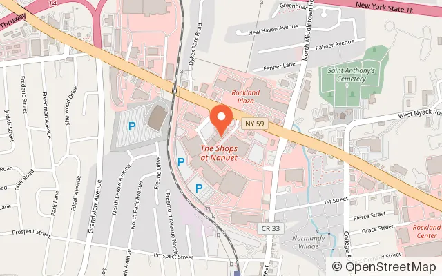 Map showing Go Playland Nanuet in Nanuet, NY