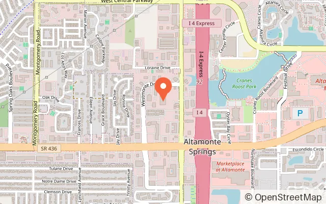 Map showing Bowlero Altamonte in Altamonte Springs, FL