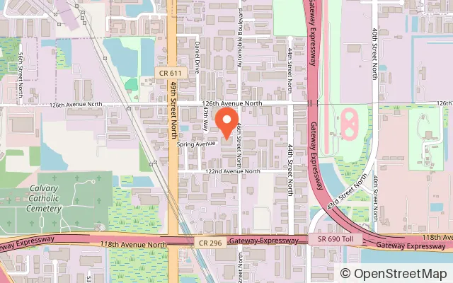 Map showing Tampa Bay Grand Prix in Clearwater, FL