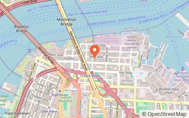 Map showing Ferox Ninja Playground in Brooklyn, NY