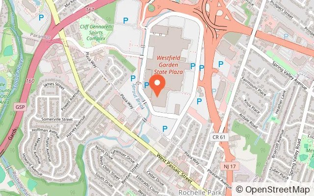 Map showing Go Playland Garden State in Paramus, NJ