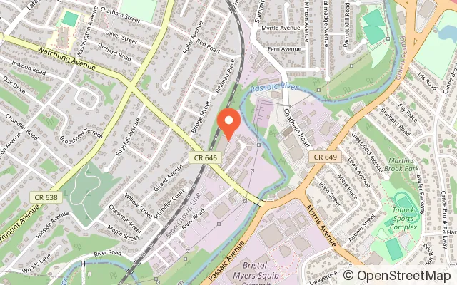 Map showing The Gravity Vault - Chatham, NJ in Chatham, NJ