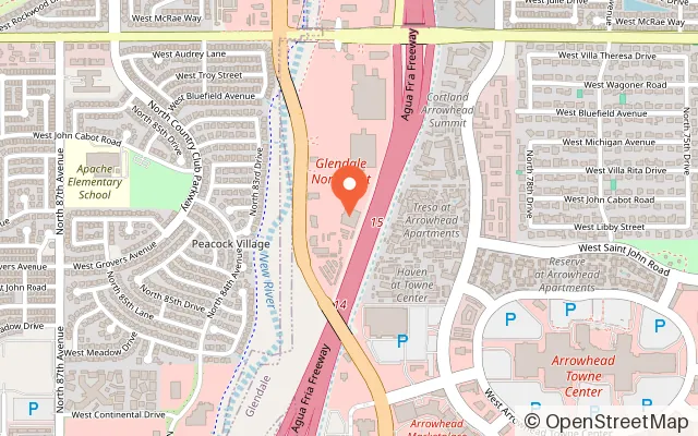 Map showing KTR Glendale in Glendale, AZ