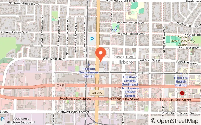Map showing Outdoors Inn in Hillsboro, OR