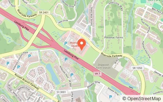 Map showing UP! Ultimate Adventure Park in Ashburn, VA