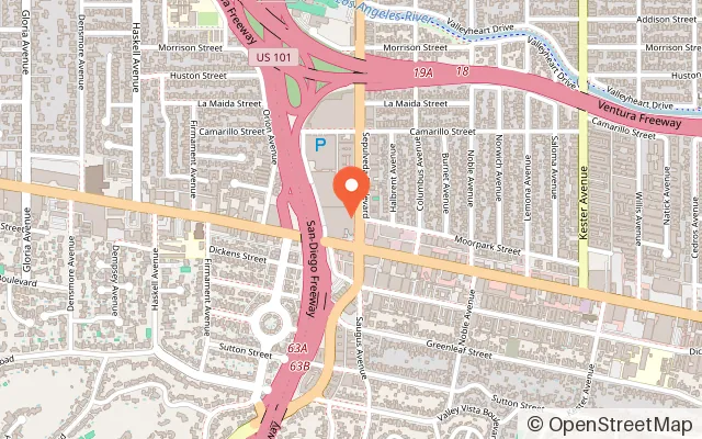 Map showing ADAM'S GARDEN INDOOR PLAYGROUND & PARTY SPACE in Sherman Oaks, CA