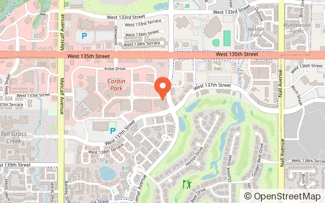 Map showing BRKTHROUGH Overland Park in Overland Park, KS