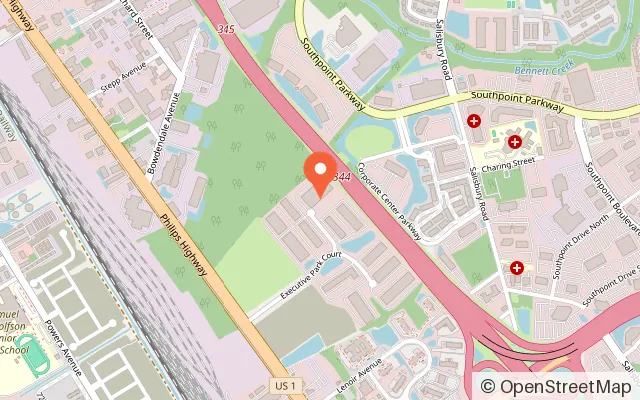 Map showing K1 Speed Jacksonville in Jacksonville, FL