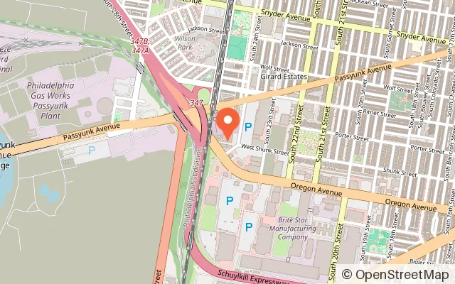Map showing Skate N jump family fun center in Philadelphia, PA