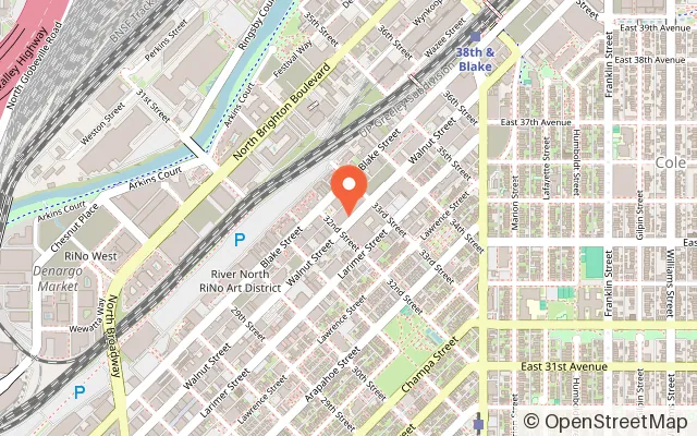Map showing Movement RiNo in Denver, CO