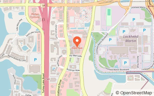 Map showing 7D Motion Theater Ride At ICON Park in Orlando, FL