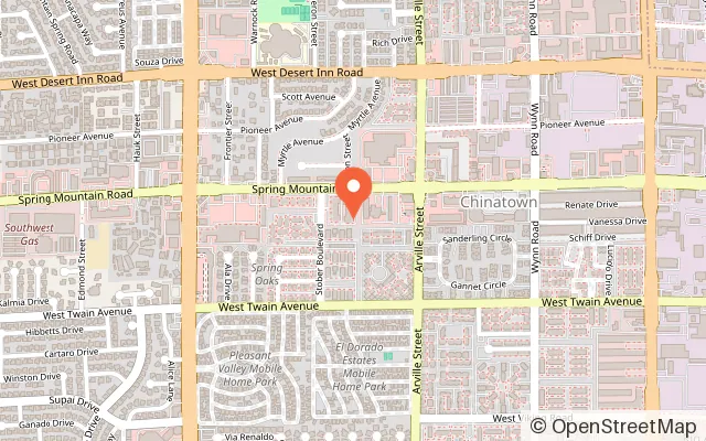 Map showing Game Nest Arcade in Las Vegas, NV