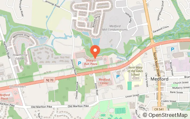 Map showing Game On! in Medford, NJ