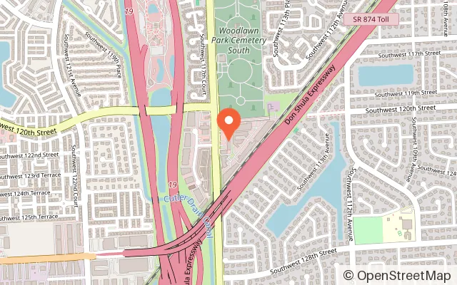 Map showing Arcade Odyssey in Miami, FL