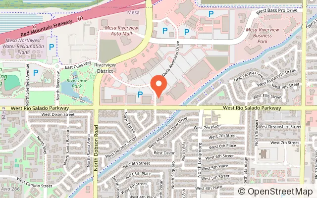 Map showing Taroko Sports in Mesa, AZ