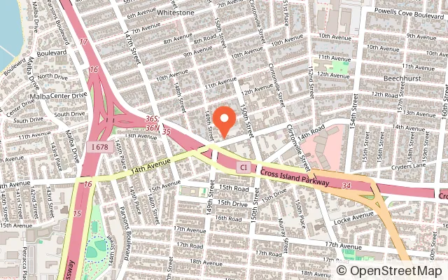 Map showing Jungle Adventure NYC in Whitestone, NY