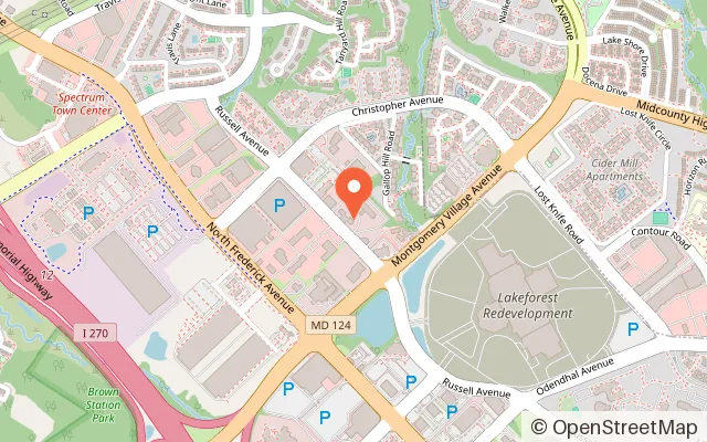 Map showing JUMP N PLAY in Gaithersburg, MD