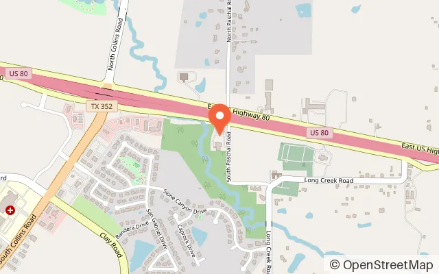 Map showing Eden's Play Cafe in Sunnyvale, TX