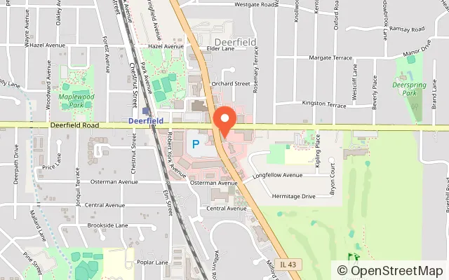 Map showing Ultimate Ninjas Academy Deerfield in Deerfield, IL