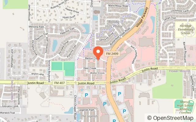 Map showing Cheeky Monkeys - Highland Village in Highland Village, TX
