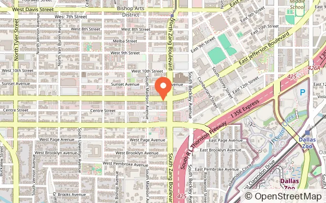 Map showing bb piñata in Dallas, TX