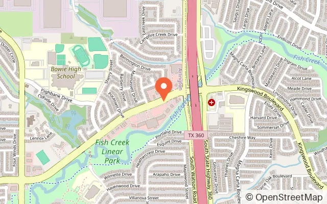 Map showing Pepper's Playhouse & Party Rentals in Arlington, TX