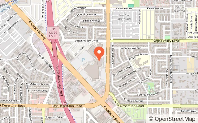 Map showing Kids Quest at Boulder Station in Las Vegas, NV