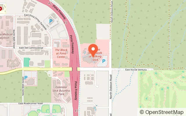 Map showing Laser + Mirror Maze in Scottsdale, AZ