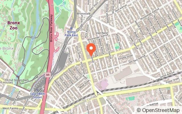Map showing Maleeha Cafe in Bronx, NY