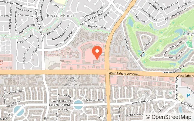 Map showing Kinderland Indoor Play and Cafe in Las Vegas, NV