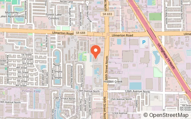 Map showing Sky Zone Trampoline Park in Largo, FL