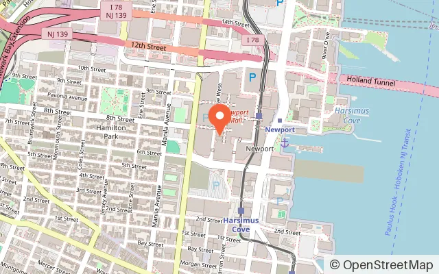 Map showing Jersey Jungle Indoor Playground in Jersey City, NJ