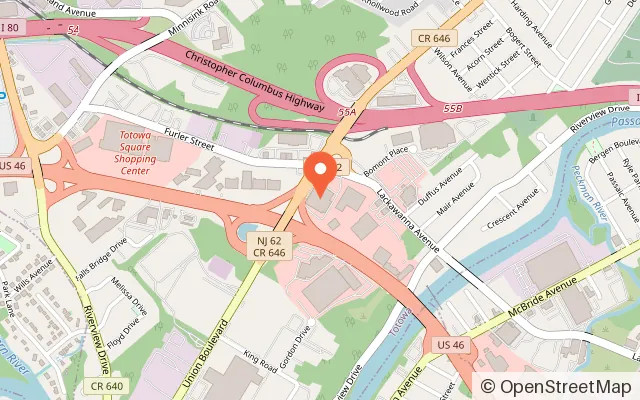 Map showing K1 Speed Totowa in Totowa, NJ